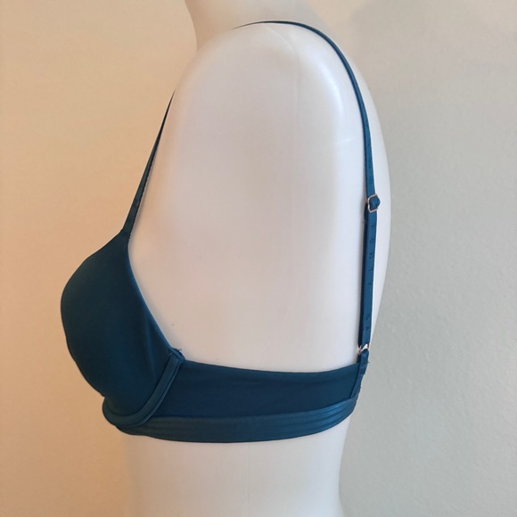 Savage x Fenty Core Microfiber Tee Shirt Bra In Blue / Teal color size 32A - Picture 8 of 14